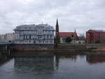 Guben, Polizeipr�sidium und Klosterkirche an der Neisse (04.04.2026)
