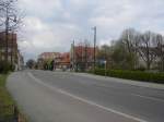 Pestalozzistrae, Gasstrae im Hintergrund rechts, das Pestalozzi-Gymnasium.