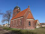 Ruhlsdorf, evangelische Kirche, neugotischer Backsteinbau, erbaut 1904 (12.03.2026)