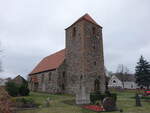 Ahrensdorf, evangelische Kirche, Feldsteinkirche erbaut um 1400 (07.04.2026)