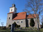 Kerkow, evangelische Kirche, Feldsteinkirche aus dem 13.