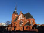Schwedt /Oder, Maria Himmelfahrt Kirche, erbaut von 1895 bis 1898 durch den Architekten Max Hasak (09.04.2026)