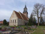 Kunow, evangelische Kirche, fr�hgotische Feldsteinkirche, erbaut im 13.