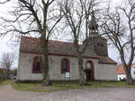 Mescherin, evangelische Kirche, Saalkirche erbaut 1734 (10.04.2026)