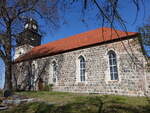 Blankenburg, evangelische Kirche, erbaut von 1230 bis 1250 aus Feldsteinen (11.04.2026)
