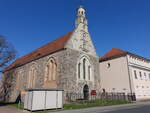 Prenzlau, Dreifaltigkeitskirche in der Klosterstra�e, erbaut von 1235 bis 1250 (11.04.2026)