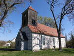 Seehausen, evangelische Kirche, Fachwerkkirche erbaut 1753 (11.04.2026)