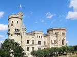 Rckseite des Schloss Babelsberg bei Potsdam  am 09.