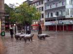 Bremen, Skulpturen 'Schweine', an der Sgestrae (03.10.2010)