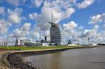 Die Skyline in Bremerhaven im August 2009.