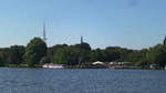 Hamburg am 24.8.2016: Auenalster mit Blick nach Harvestehude /