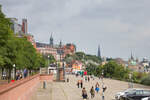 Hafenpromenade in Hamburg am 12.09.2021.