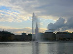 Alsterfontne in der Binnenalster von Hamburg am 19.