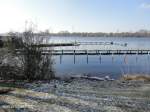 Hamburg Uhlenhorst am 11.2.2013: Blick auf die Auenalster von der Strae  Schne Aussicht 