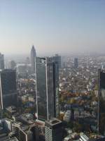 Das Frankfurter Bankenviertel von Maintower aus geknipst am 31.10.10