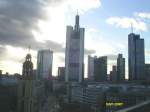 EZB-Tower, Commerzbank-Tower und Main Tower von der Dachterasse von Galeria Kaufhof.