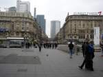 Blick vom Haupteingang des Frankfurter Hauptbahnhofes in richtung City! 28.01.08