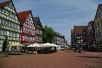 Grnberg, Fachwerkhuser am Marktplatz, Kreis Gieen (17.05.2009) 