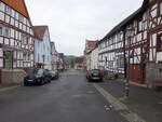Allendorf, historische Fachwerkhuser in der Marktstrae (30.04.2022)