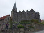 Londorf, evangelische Kirche, genannt der Dom der Rabenau, gotischer Turm aus dem 13.