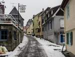 Durchschnittliche Strassenansicht in Kronberg am 21.01.2013.