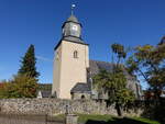 Elgershausen, evangelische Kirche, Kirchenschiff von 1881 (09.10.2022)