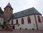 Hirschhorn, Pfarrkirche zur unbefleckten Empfngnis, erbaut von 1628 bis 1630 (10.06.2019)