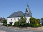 Bicken, evangelische Kirche, mittelalterlicher Chorturm, Kirchenschiff erbaut 1756 (26.06.2026)