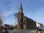 Biskirchen, evangelische Kirche, erbaut von 1868 bis 1870 durch Friedrich August Stler (12.03.2022)