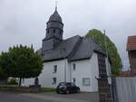 Waldgirmes, evangelische Kirche, gotische Saalkirche, erbaut bis 1257 (30.04.2022)