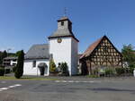 Oberweidbach, evangelische Kirche, romanischer Chorturm 13.