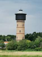 Wasserturm in Hanau-Kesselstadt aufgenommen vom Mainufer am 27.06.2020.
