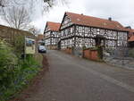 Ebsdorf, historische Fachwerkhuser in der Kirchgasse (30.04.2022)