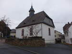 Neuhof, evangelische Kirche, Saalkirche erbaut 1717 (29.01.2022)