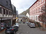 Lorch, Huser und Fachwerkrathaus am Marktplatz (30.01.2022)