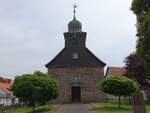 Weidelbach, evangelische Kirche, erbaut von 1756 bis 1757 aus Sandsteinen (04.06.2022)