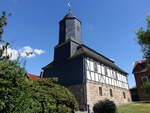 Hesslar, evangelische Fachwerkkirche, erbaut 1734 (07.08.2022)