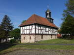 Florshain, evangelische Fachwerkkirche, erbaut 1520 (15.05.2022)