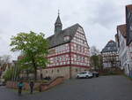 Homberg (Ohm), historisches Rathaus von 1539 am Marktplatz (01.05.2022)