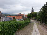 Bad Wildungen, Schlostrae mit Philipp Nicolai Kirche (05.08.2022)