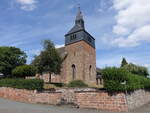 Birkenbringhausen, evangelische Kirche, erbaut von 1934 bis 1936 durch den Marburger Architekten Karl Rumpf (06.08.2022)