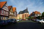 Bdingen, Schloplatz mit Marienkirche, Wetteraukreis (17.05.2009)