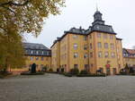 Schloss Gedern, Hauptbau mit Treppenhaus und Wappensaal, erbaut ab 1700 (30.10.2021)