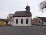 Gelnhaar, evangelische Michaeliskirche, erbaut 1728 durch Christian Ludwig Hermann (30.10.2021)