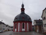 Wiesbaden-Naurod, evangelische Kirche, im barocken Stil erbaut von 1727 bis 1730 nach Plnen von Johann Jakob Bager (29.01.2022)