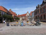 Parchim, H�user und Brunnen am Alten Markt (21.06.2026)