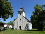 Diemitz, evangelische Kirche, klassizistische verputzte Backsteinkirche, erbaut von 1764 bis 1765 (29.05.2026)