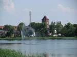 Grevesmhlen; Blick ber den Vielbecker See zur Altstadt 02.07.2009