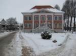 Grevesmhlen; das ARGE-Haus, ex Amtshaus, Finanzamt, sowjetische Komandantur und Rathaus in der Goethestrae im Winter 2009/2010.