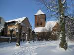 Grevesmhlen; Aufstieg von der Brgerwiese zum Kirchplatz im Winterhalbjahr 03.01.2009